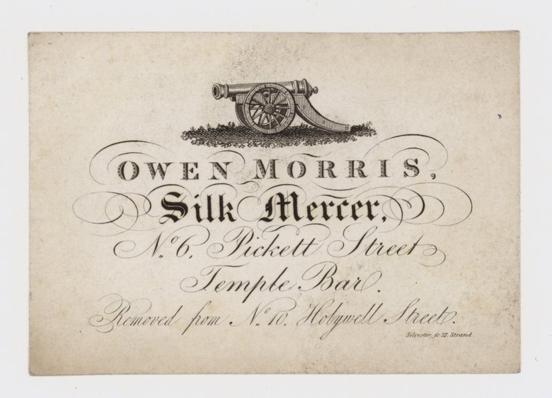 Silk Mercer, Owen Morris, handelskort af English School