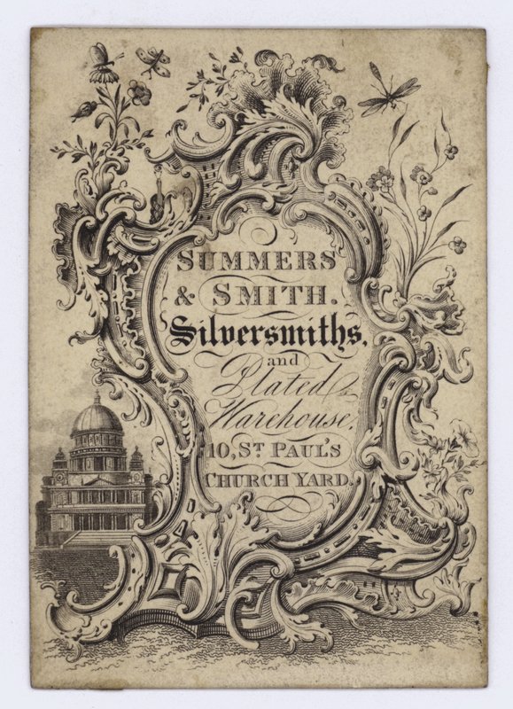 Sølvsmede, Summers & Smith, handelskort af English School