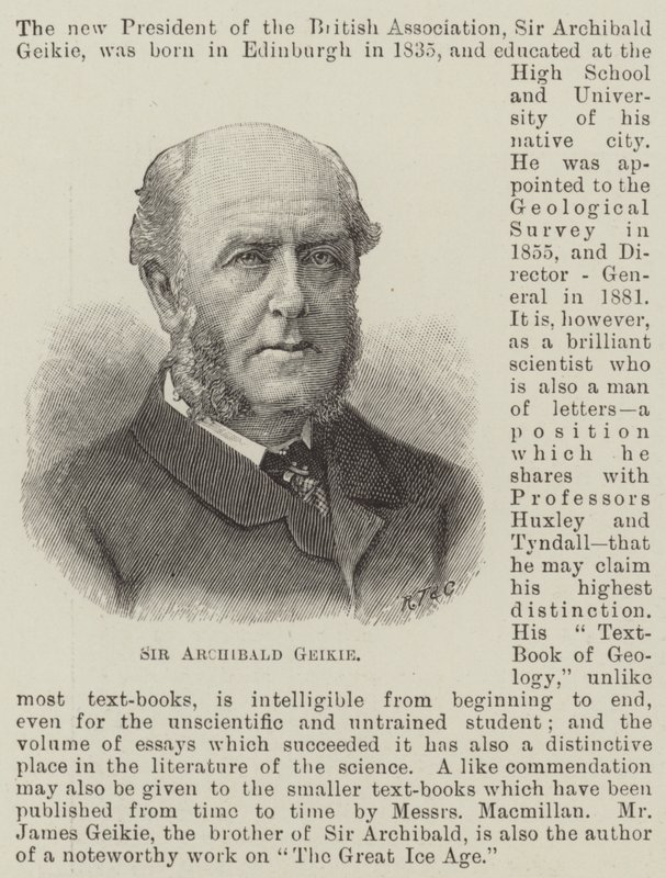 Sir Archibald Geikie (gravering) af English School