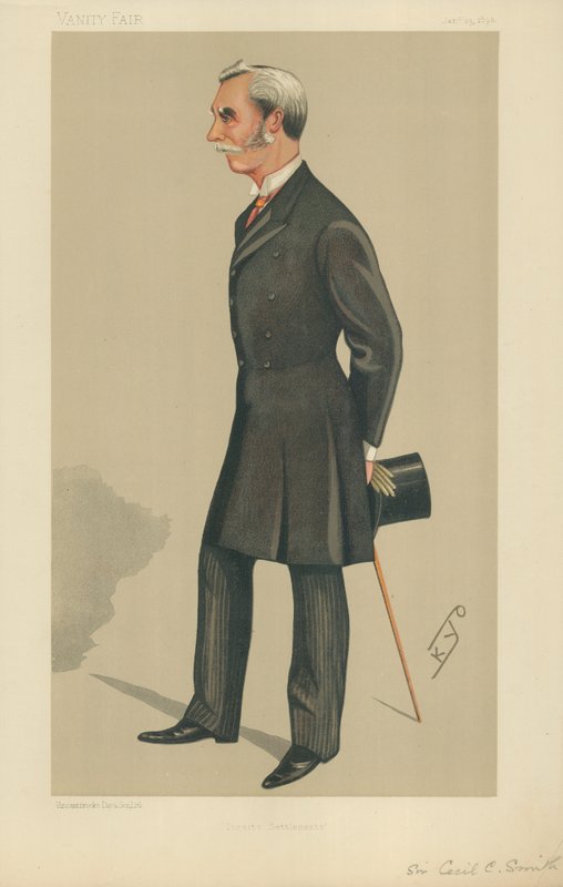 Sir Cecil Clementi Smith, Straits Settlements, 23. januar 1892, Vanity Fair tegnefilm af English School