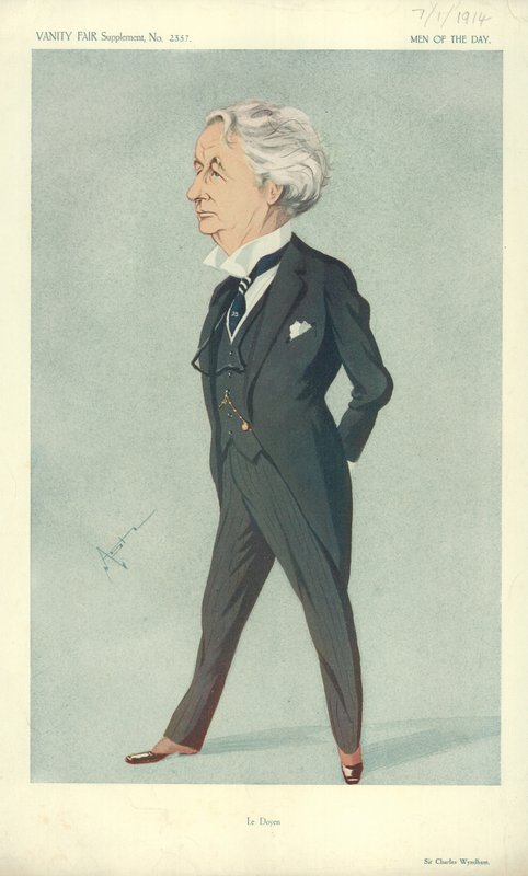 Sir Charles Wyndham, 7. januar 1914, Vanity Fair tegneserie af English School