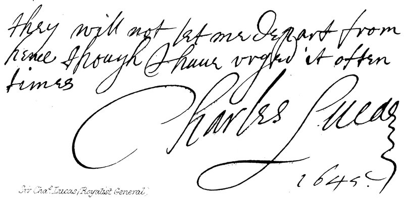 Sir Chas Lucas (Royalistgeneral) af English School