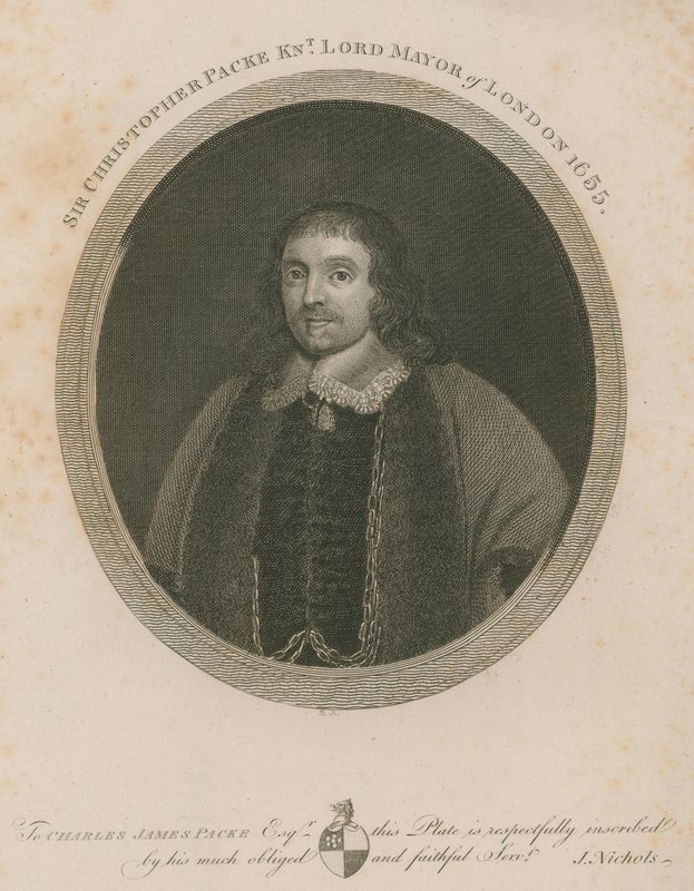Sir Christopher Packe, overborgmester i London, 1655 af English School
