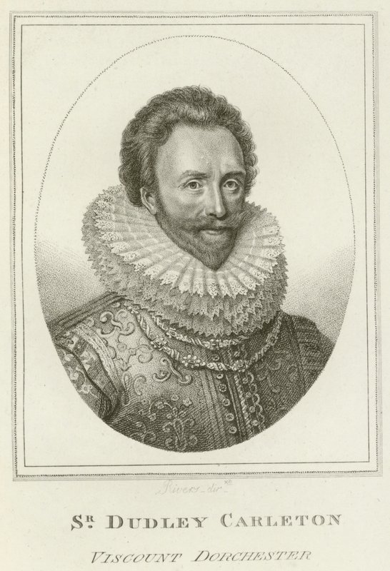 Sir Dudley Carleton, Viscount Dorchester (gravering) af English School