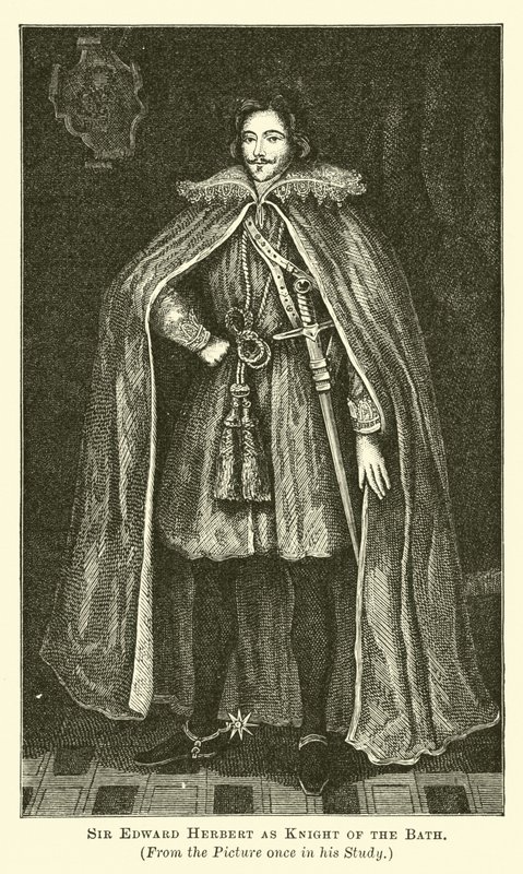 Sir Edward Herbert as Knight of the Bath  af English School
