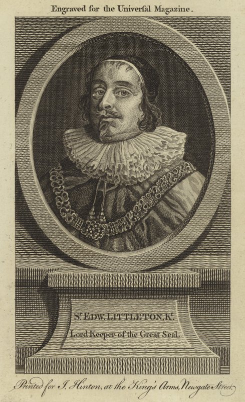 Sir Edward Littleton, Lord Keeper of the Great Seal af English School