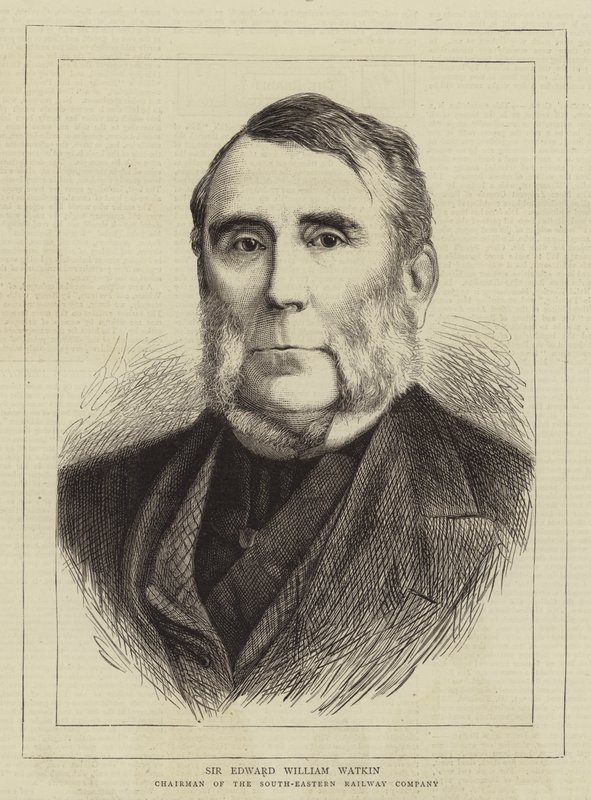 Sir Edward William Watkin (gravering) af English School