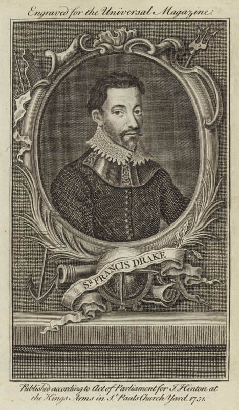 Sir Francis Drake af English School