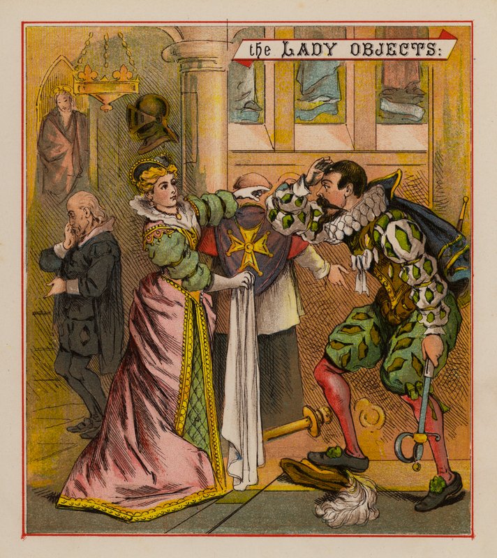 Sir Francis Drake og hans nisser (farve litho) af English School