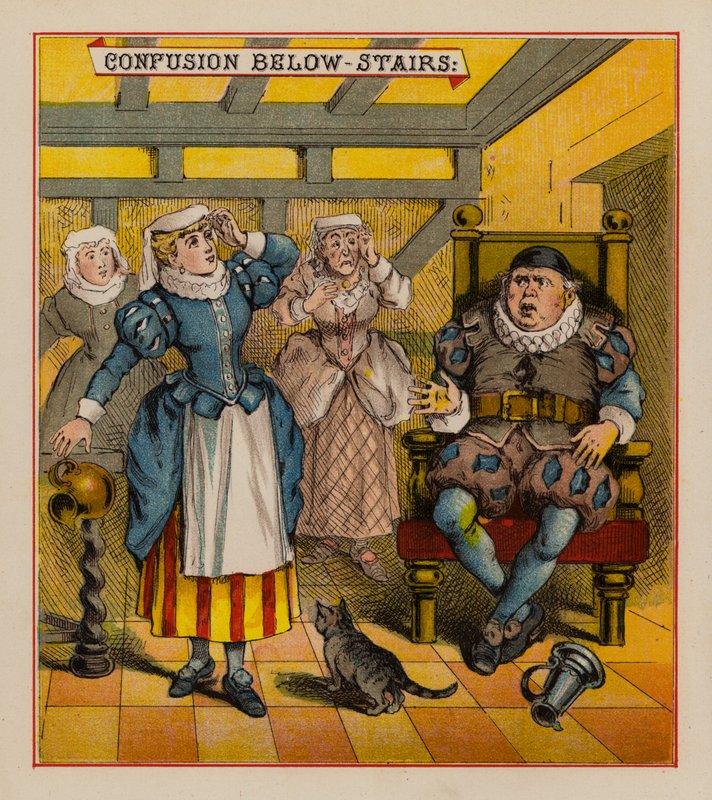Sir Francis Drake And His Goblins (farve litho) af English School