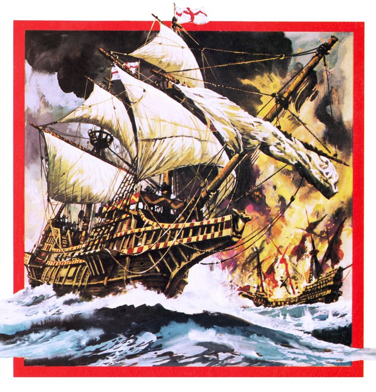 Sir Francis Drakes The Golden Hind af English School