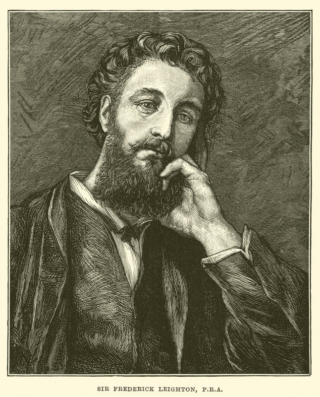 Sir Frederick Leighton, PRA (gravering) af English School