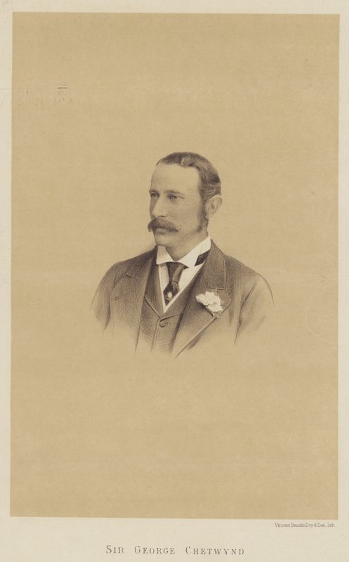 Sir George Chetwynd (litho) af English School