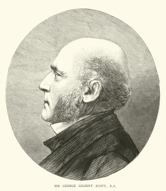 Sir George Gilbert Scott, RA (gravering) af English School