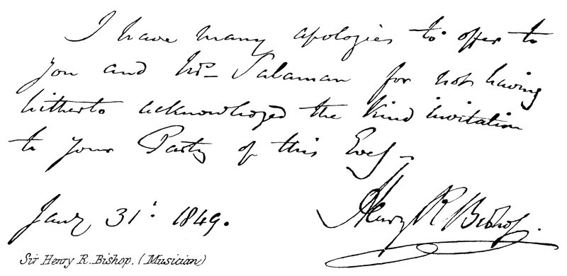 Sir Henry R Bishop, (musiker) af English School