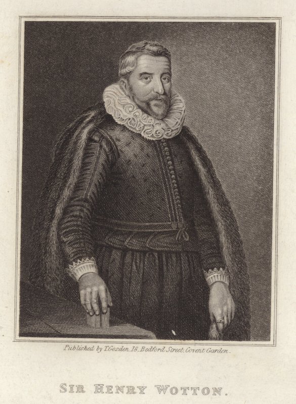 Sir Henry Wotton, engelsk diplomat og politiker af English School