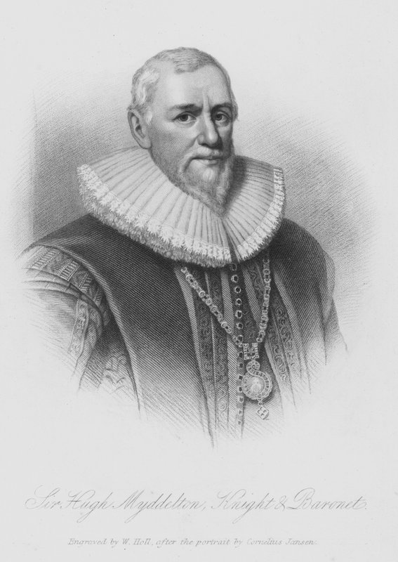 Sir Hugh Middleton (gravering) af English School