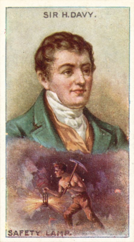 Sir Humphry Davy, sikkerhedslampe af English School