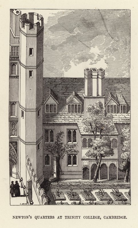 Sir Isaac Newtons kvarter på Trinity College, Cambridge af English School