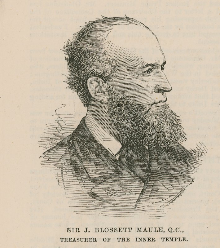 Sir J Blossett Maule, kasserer i det indre tempel af English School