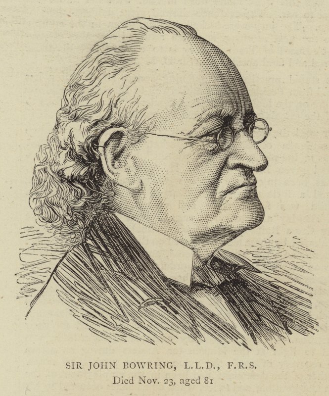 Sir John Bowring, LLD, FRS (gravering) af English School