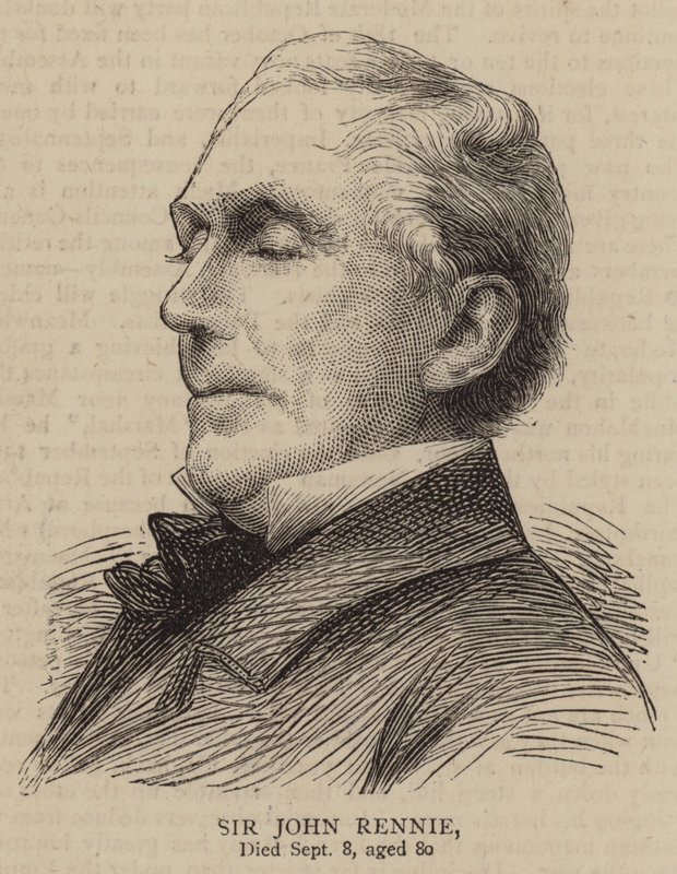 Sir John Rennie (gravering) af English School
