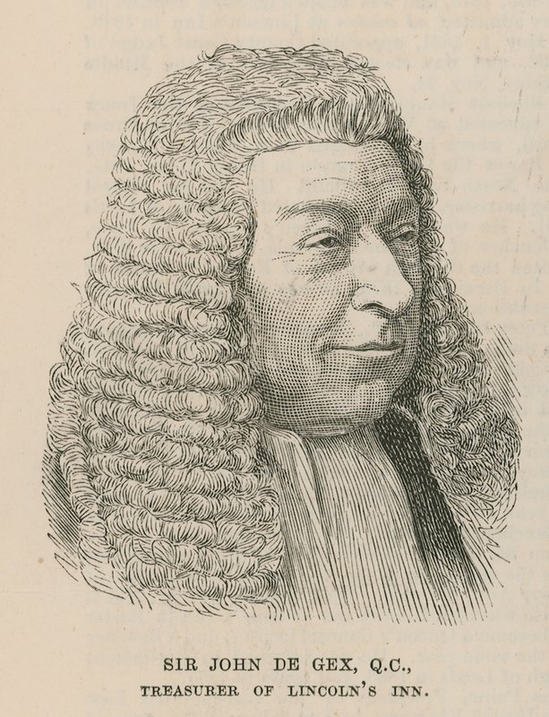 Sir John de Gex, kasserer i Lincolns Inn af English School