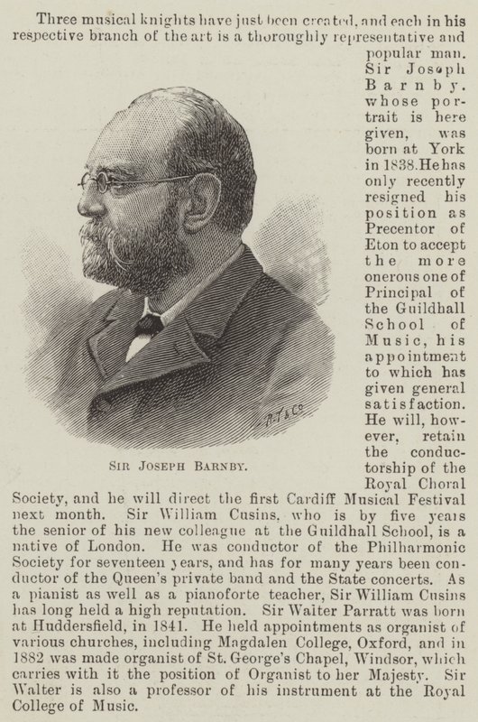 Sir Joseph Barnby (gravering) af English School
