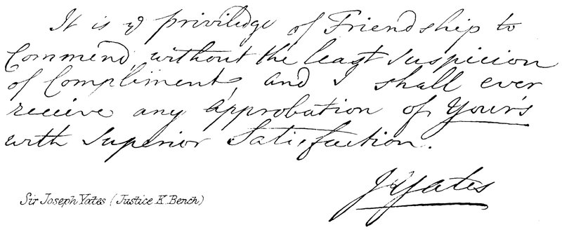 Sir Joseph Yates (Justice K Bench) af English School