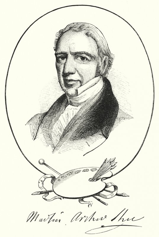 Sir Martin Archer Shee (gravering) af English School