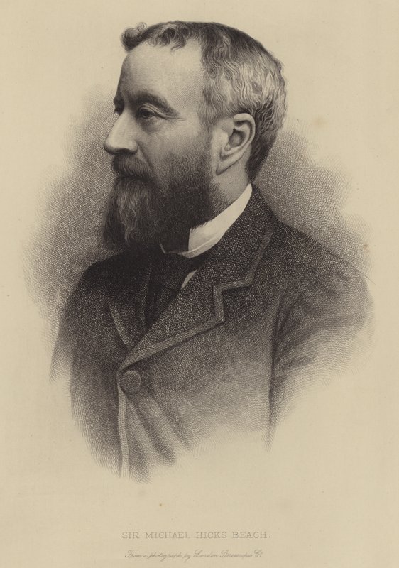 Sir Michael Hicks Beach af English School
