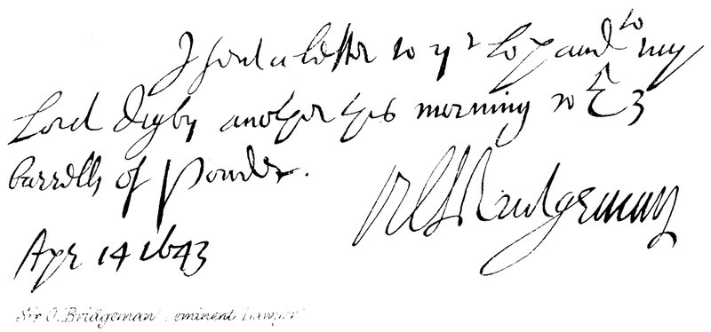 Sir O Bridgeman (fremragende advokat) af English School