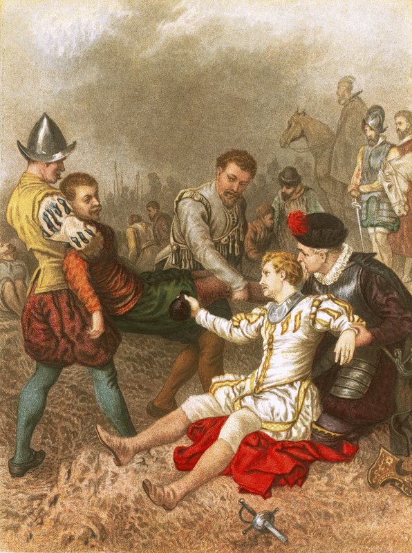 Sir Philip Sidney ved Zutphen af English School