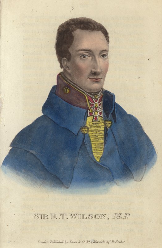 Sir Robert Thomas Wilson, britisk soldat og politiker (farvet gravering) af English School