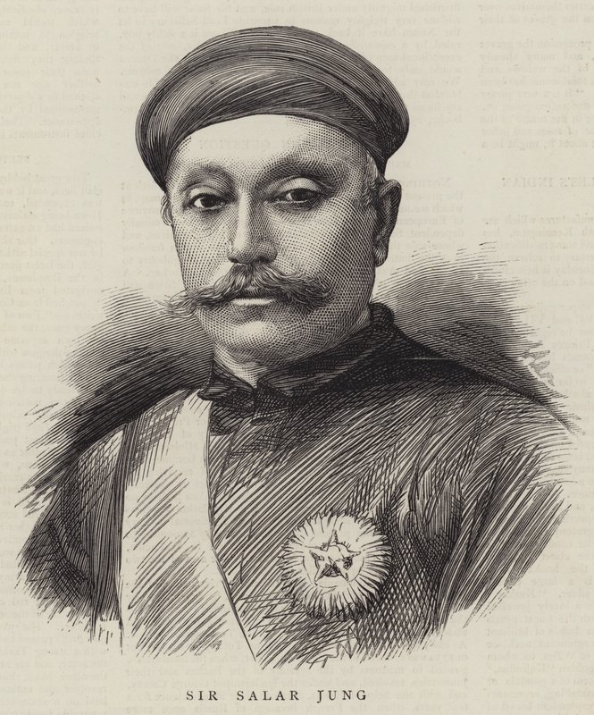 Sir Salar Jung (gravering) af English School