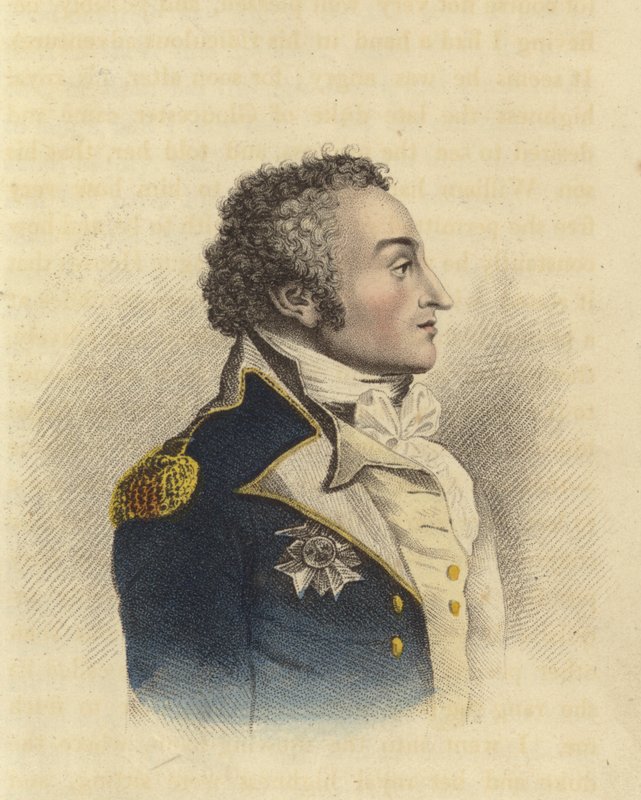 Sir Sidney Smith, britisk admiral (farvet gravering) af English School