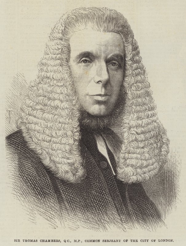 Sir Thomas Chambers, QC, MP, sergeant i City of London (gravering) af English School