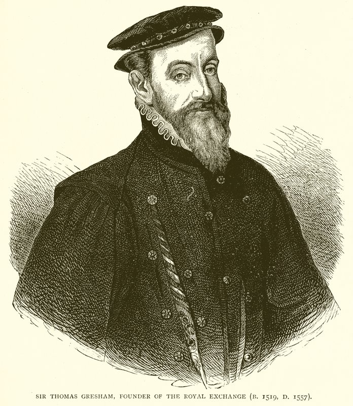 Sir Thomas Gresham, grundlægger af Royal Exchange (F. 1519, D. 1557) af English School