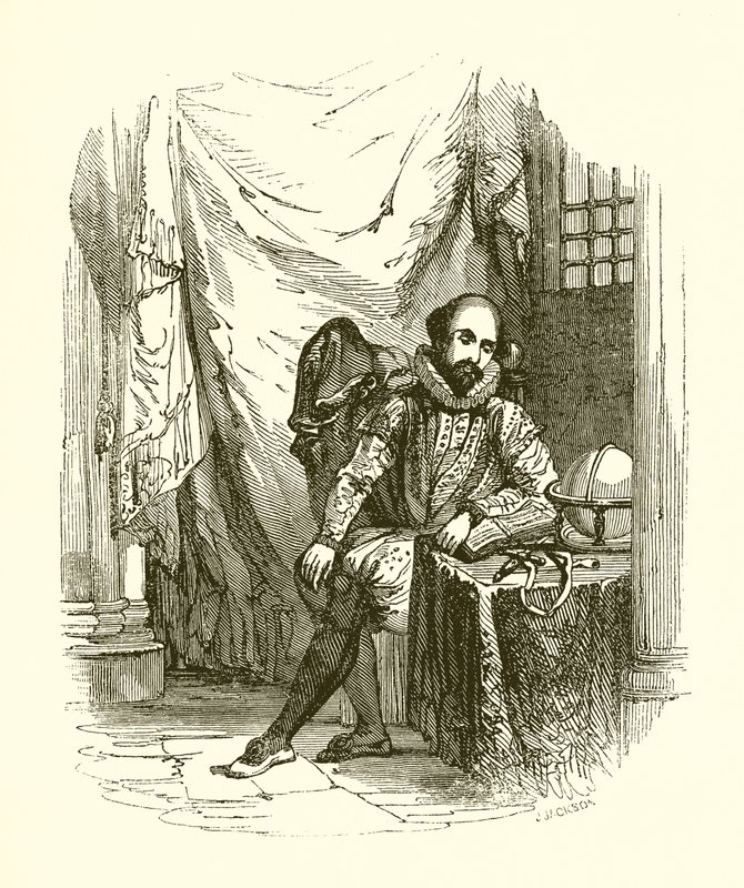 Sir Walter Raleigh i tårnet af English School