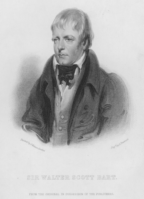 Sir Walter Scott, baronet (kobberstik) af English School
