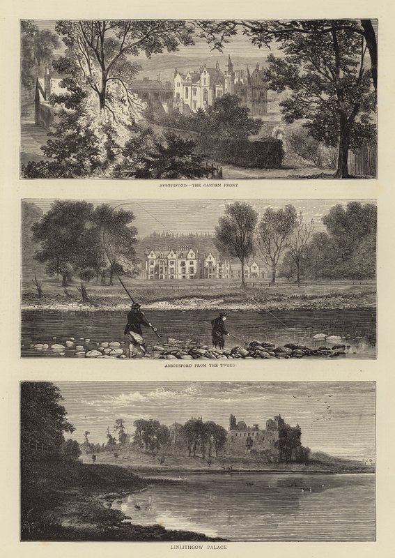 Sir Walter Scott Centenary (gravering) af English School