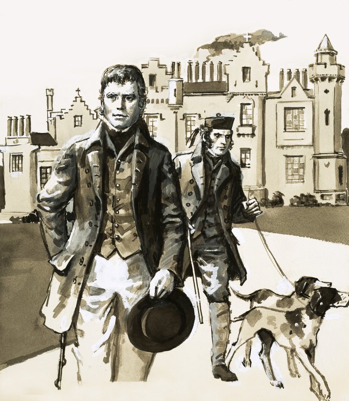 Sir Walter Scott går tur med Tom Purdie af English School