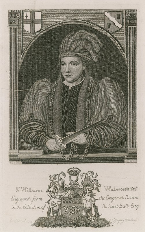 Sir William Walworth, overborgmester i London, 1370 af English School