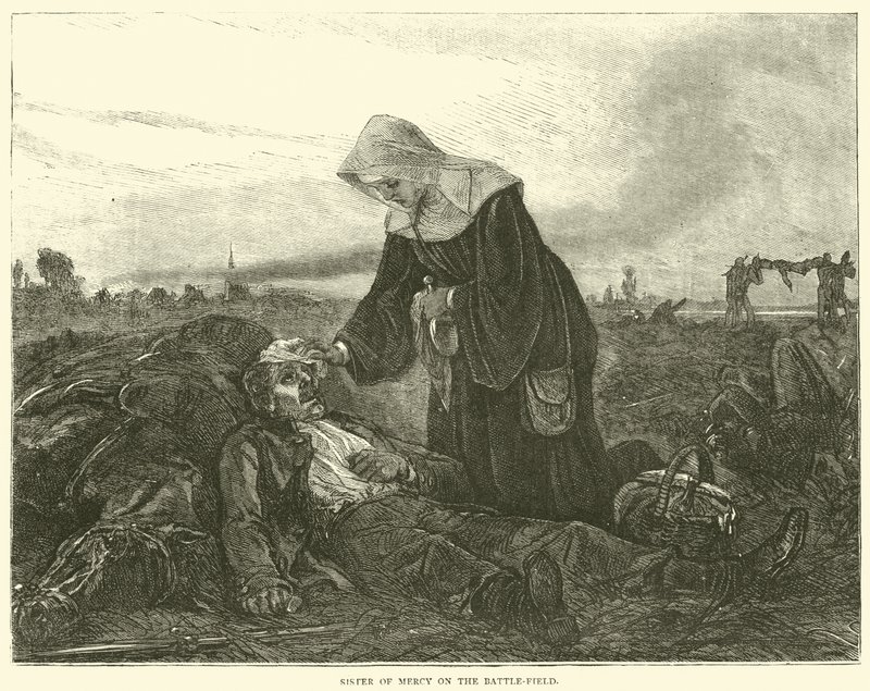 Sister of Mercy på slagmarken, september 1870 af English School