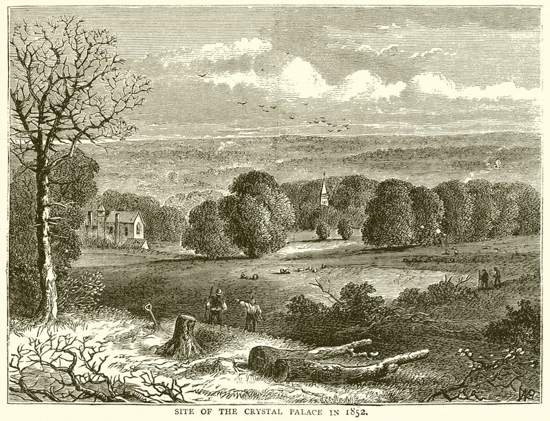 Stedet for Crystal Palace i 1852 af English School