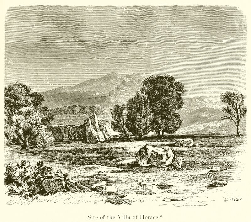 Stedet for Villa of Horace af English School