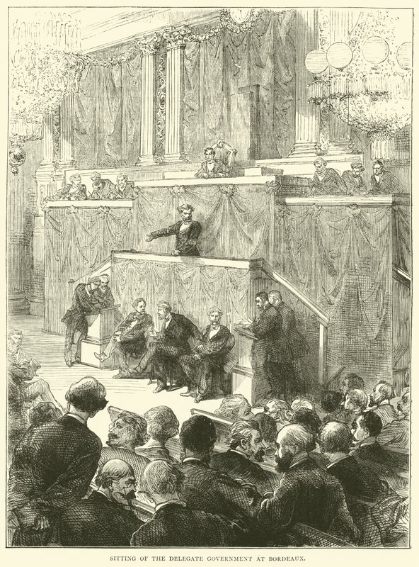 Delegeretregeringens møde i Bordeaux, december 1870 af English School