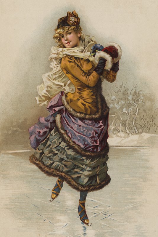 Skøjteløb (chromolitho) af English School