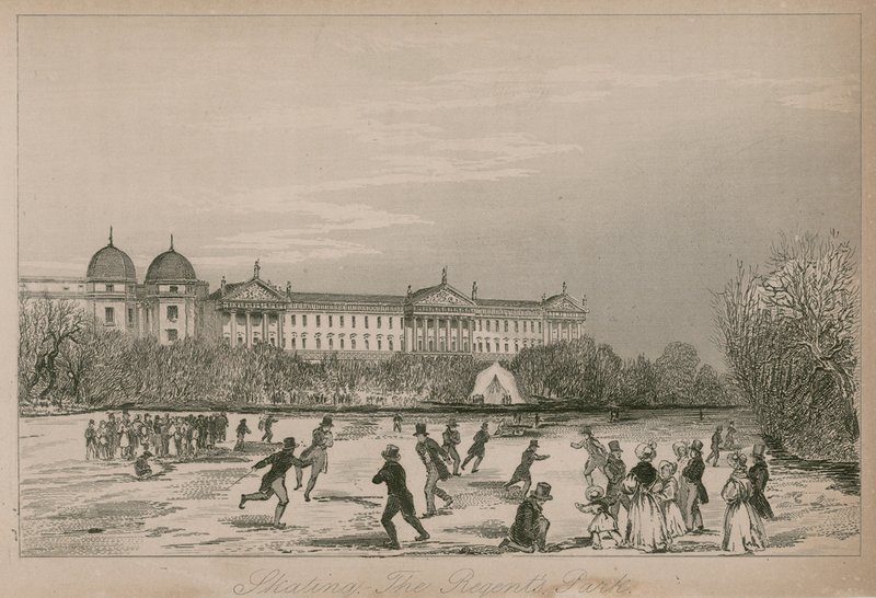 Skøjteløb i Regents Park, London af English School
