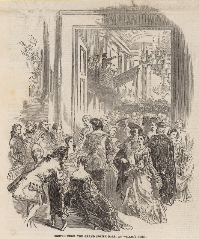 Skitse fra Grand Polish Hall på Williss Room af English School